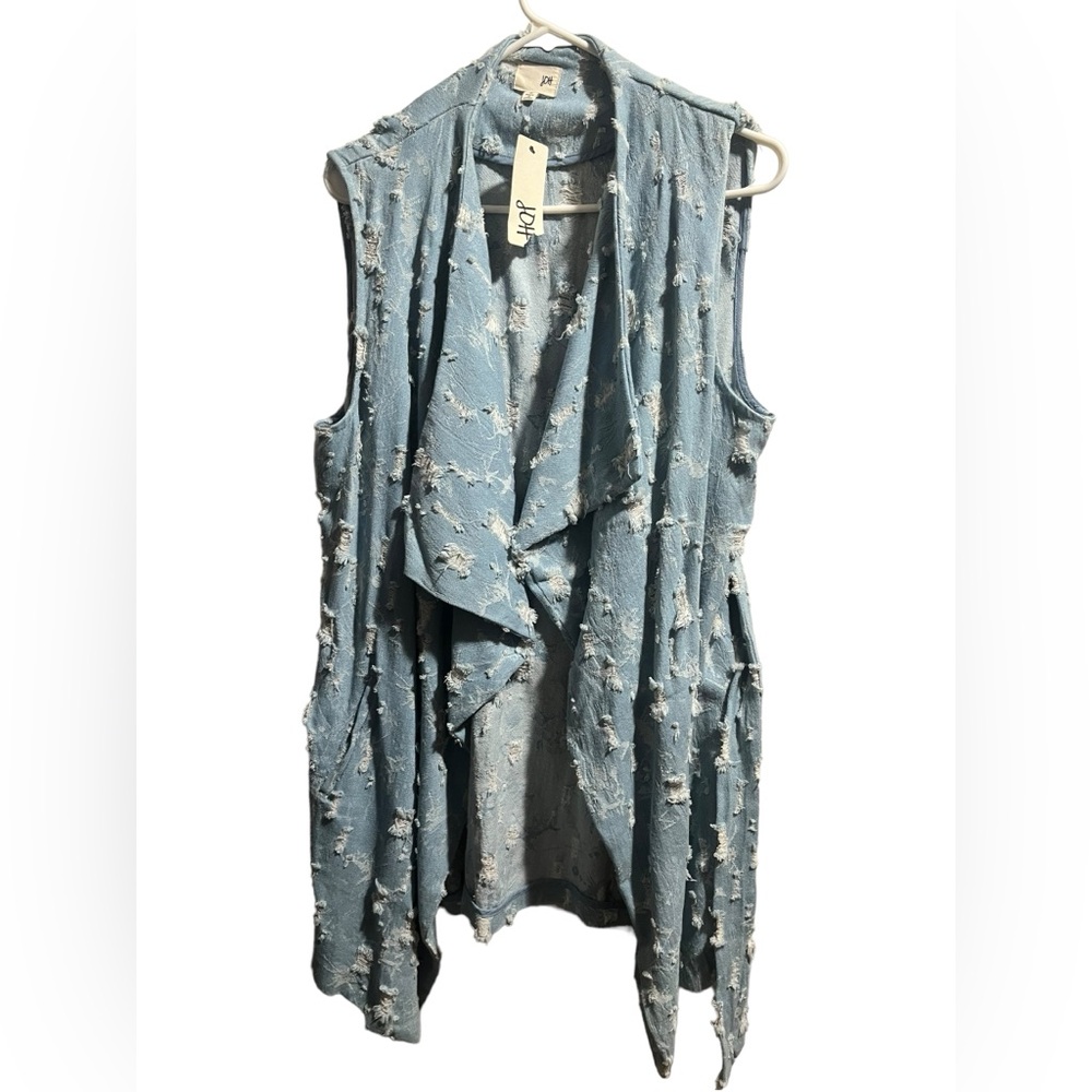 NWT Joh Ripped Jean Vest